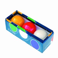 Billiard Tri Colour Table Balls Set - White, Red, Yellow - 2 & 1/16 inch Billiards