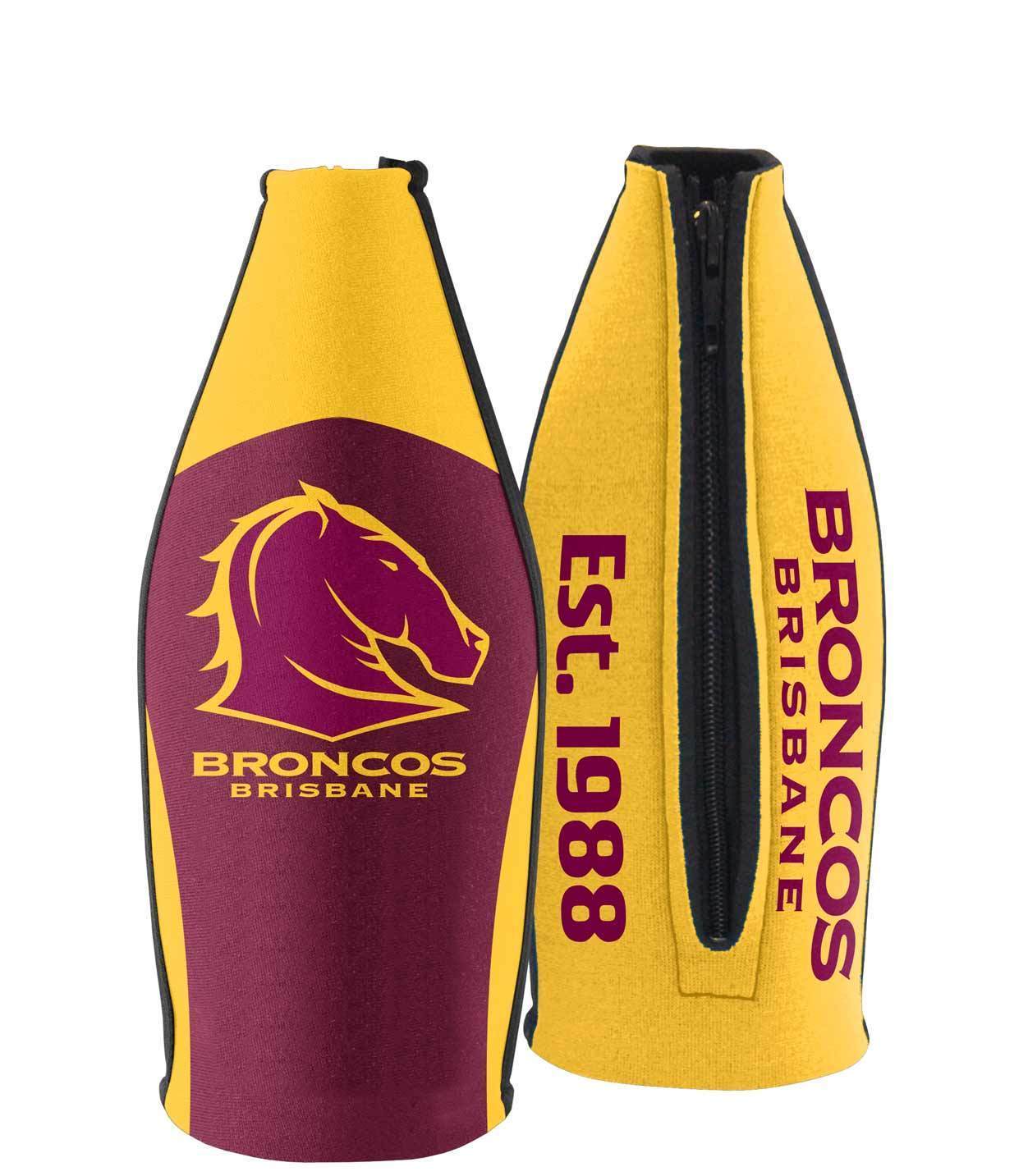 Brisbane Broncos TALLIE LONG NECK Bottle Zip Cooler (includes Carry Strap)