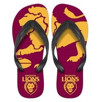 Brisbane Lions AFL Thongs Plugger Flip Flops