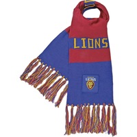Brisbane Lions Traditional AFL Bar Scarf Warm Winter Neckwear