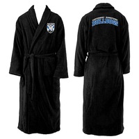 Canterbury Bulldogs NRL Adult Polyester Dressing Gown Bath Robe