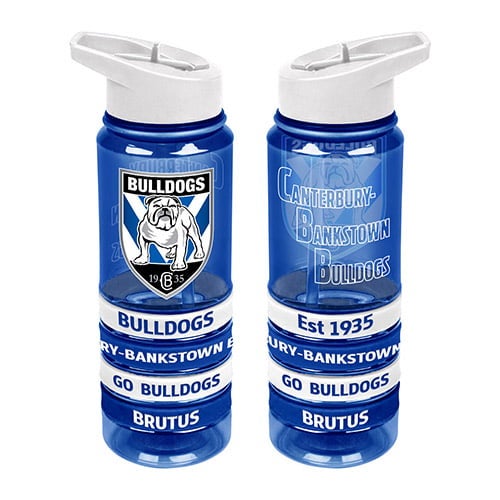 Canterbury Bulldogs NRL Tritan Drink Water Bottle with Wrist Bands