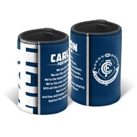 Carlton Blues AFL TEAM SONG Beer Can Bottle Cooler Stubby Holder Cosy