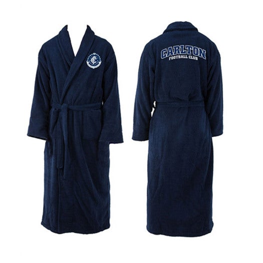 Carlton Blues AFL Youth Kids Dressing Gown Robe Size 10-12
