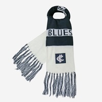 Carlton Blues Traditional AFL Bar Scarf Warm Winter Neckwear