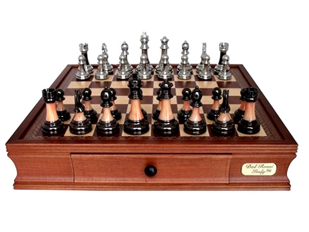 CHESS DAL ROSSI METAL/MARBLE Family Board Game with Draw