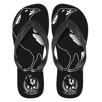 Collingwood Magpies AFL Thongs Plugger Flip Flops