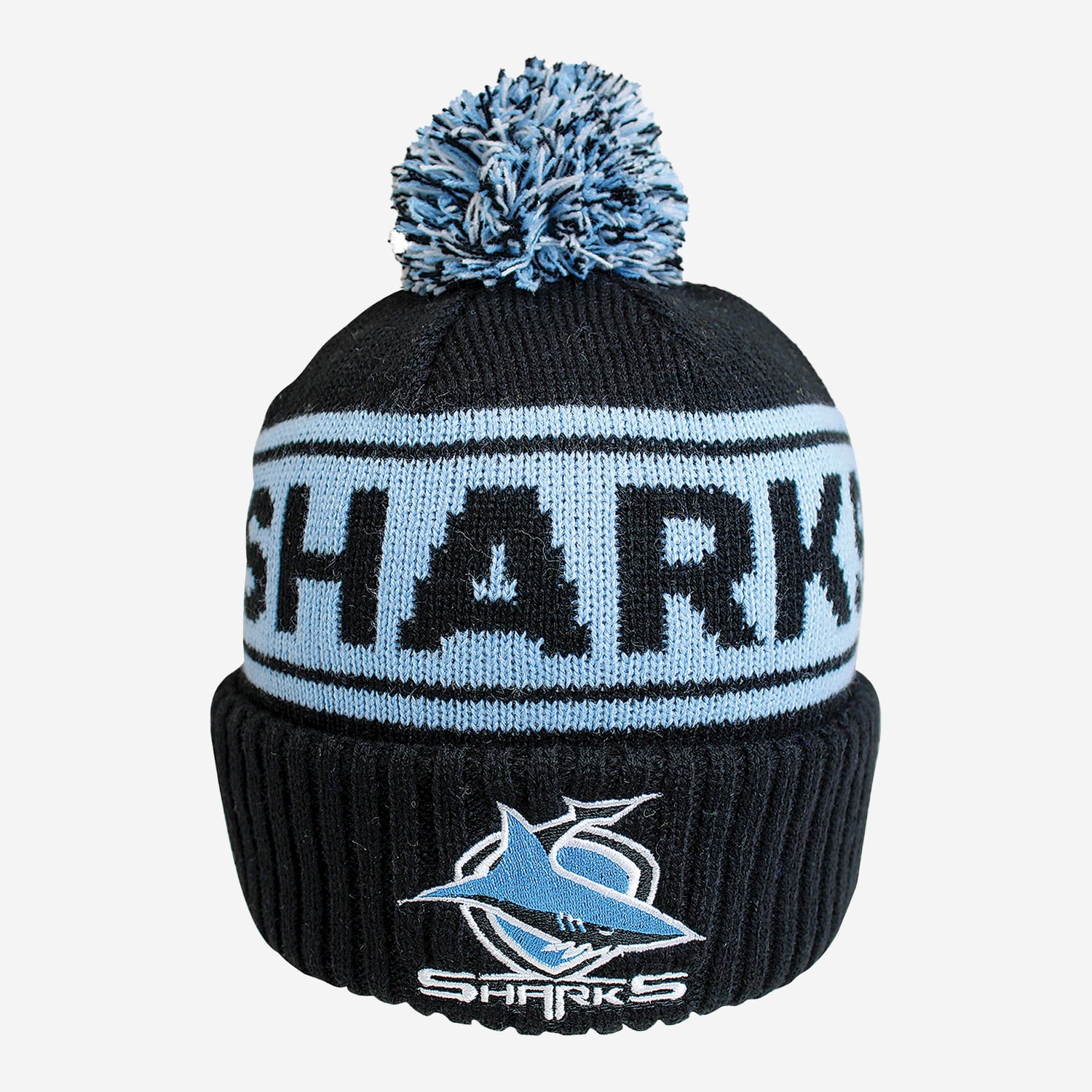 Details about   Cronulla Sharks NRL Dynamo Knitted Winter Beanie with Pom Pom! 