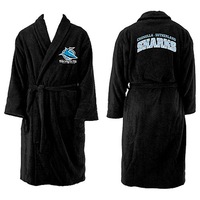 Cronulla Sharks NRL Youth Kids Dressing Gown Robe Size 10-12