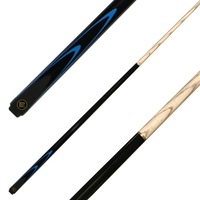 Deluxe Premium ASH Pool Snooker Billiard Cue 57" inch 10mm Tip Blue Flame