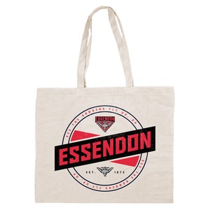 Essendon Bombers AFL Canvas Tote Carry Shopping Grocery Bag