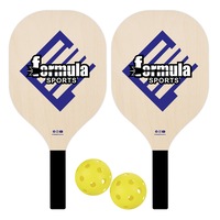 Formula Sports Pickleball 2 Player Game Set 2 wood paddles, 2 outdoor Pickleballs