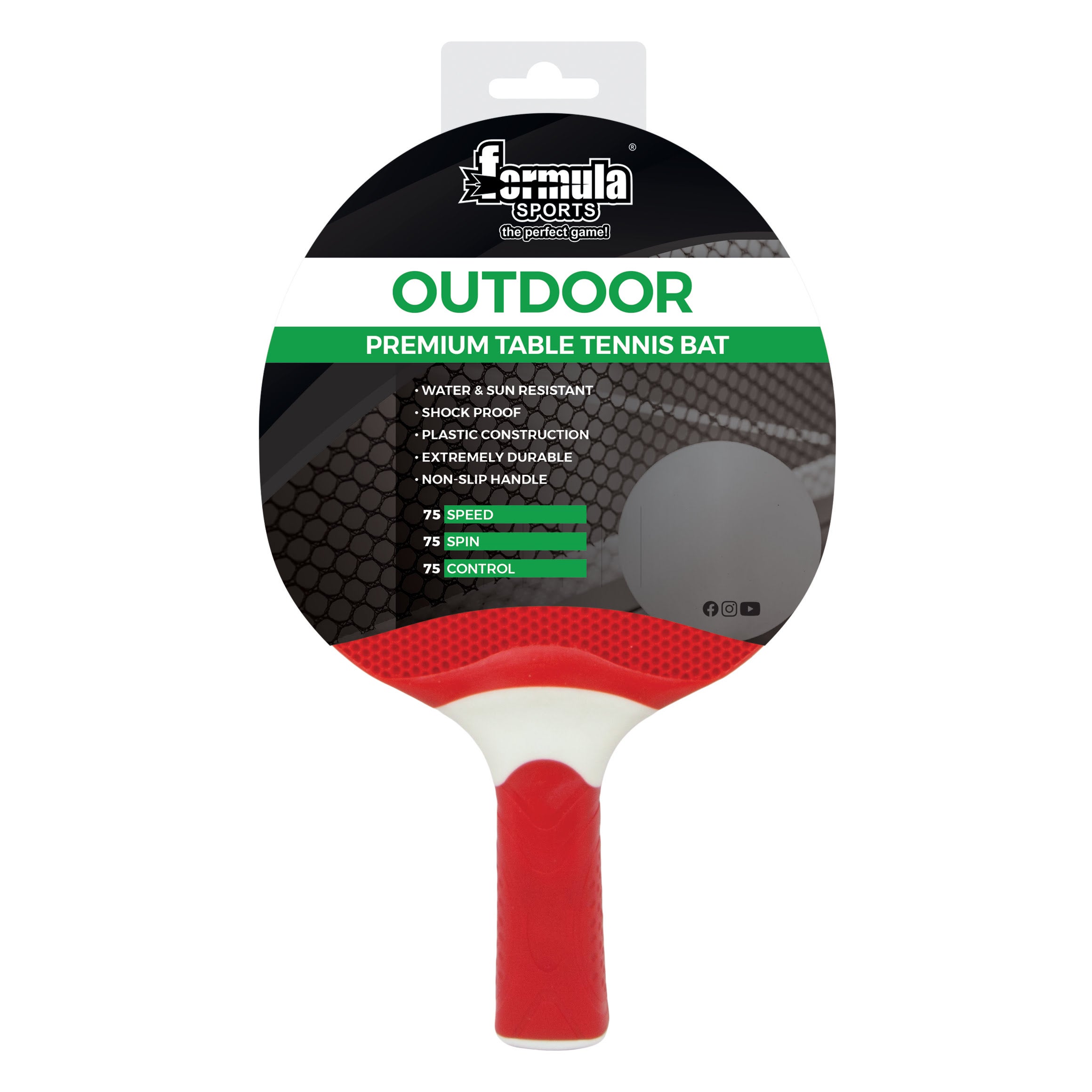 Formula Sports Table Tennis Ping Pong Premium Outdoor Bat Paddle durable shockproof