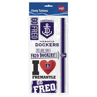 Fremantle Dockers Freo AFL Temporary TATTOO Sheet