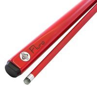 Formula Sports NEON FLURO Pool Snooker Billiard Cue Stick Ferrari RED 2 Piece Leather Tip