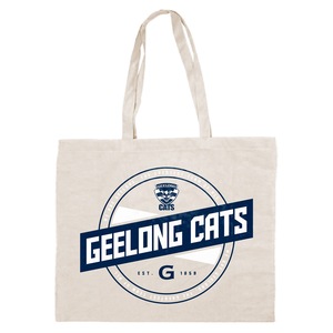 Geelong Cats AFL Canvas Tote Carry Shopping Grocery Bag