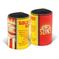 Gold Coast Suns AFL TEAM SONG Beer Can Bottle Cooler Stubby Holder Cosy