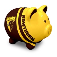 Hawthorn Hawks AFL Dolomite Piggy Bank Money Box with Coin Slot