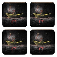 IT Movie Pennywise Clown Supernatural Horror Set of 4 Coasters