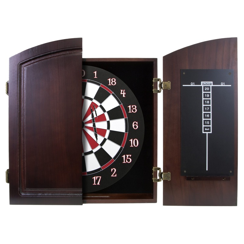 Buy Longhorn Dart Board Cherry Colour Solid Wood Dartboard 6 x
