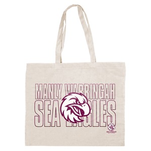 Manly Warringah Sea Eagles NRL Canvas Tote Carry Shopping Grocery Bag