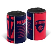 Melbourne Demons AFL TEAM SONG Beer Can Bottle Cooler Stubby Holder Cosy