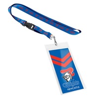 Newcastle Knights NRL Lanyard Chain Card Pocket Storage Poly Swivel Hook