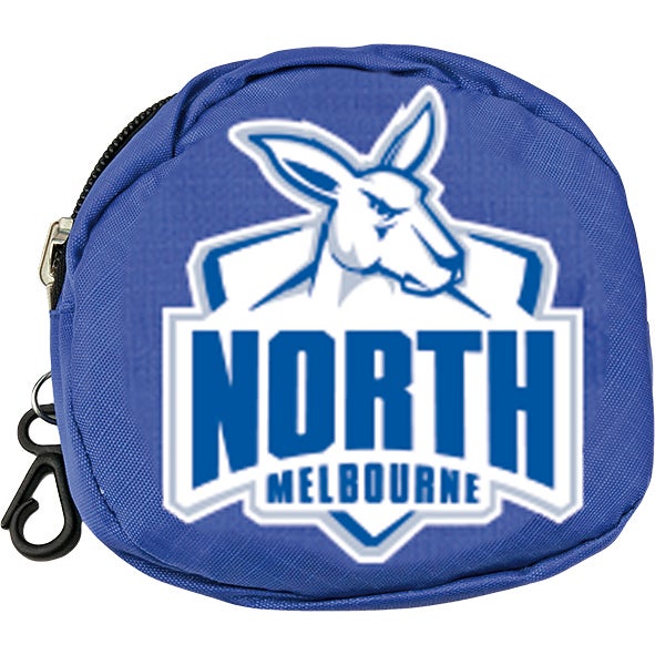 North Melbourne Kangaroos AFL Foldaway Shopping Grocery Tote Carry Bag Pouch Key Chain