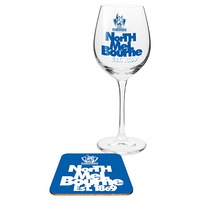 North Melbourne Kangaroos AFL WINE Glass and Coaster Gift Set