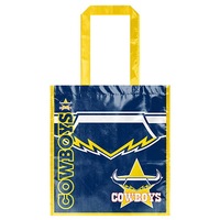 North QLD Queensland Cowboys NRL Laminated Carry Shopping Grocery Bag