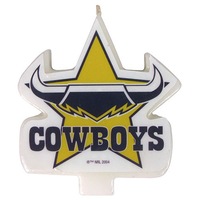 North QLD Queensland Cowboys NRL Team Logo Birthday Candle