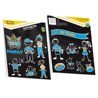 NRL Gold Coast Titans FAMILY Car Sticker Sheet 14 image