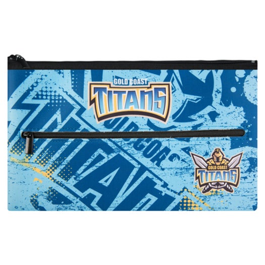 NRL Gold Coast Titans QUALITY LARGE Pencil Case for School Work Stationary