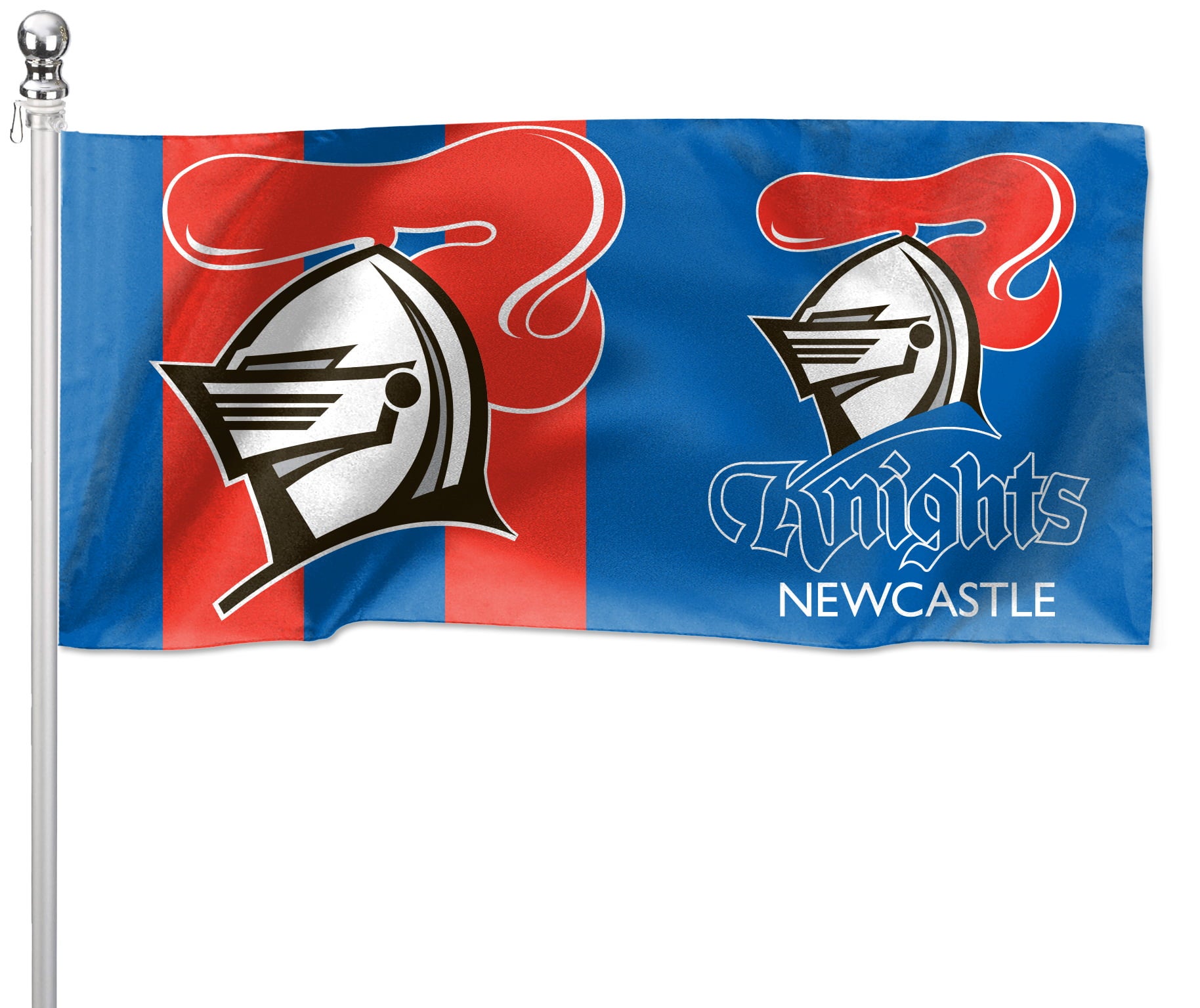 NRL Newcastle Knights Pole Flag LARGE 1800x900mm Licensed (Pole not included)