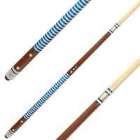 Nylon Wound Grip Timber Pool Snooker Billiard Table Cue Blue