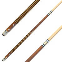 Nylon Wound Grip Timber Pool Snooker Billiard Table Cue YELLOW