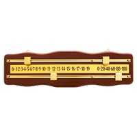 Pool Billiard Table Snooker Scoreboard Walnut and Brass