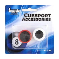 Pool Snooker Billiard Cue Tip Rounder Scuffer Shaper Set of 2 White Red