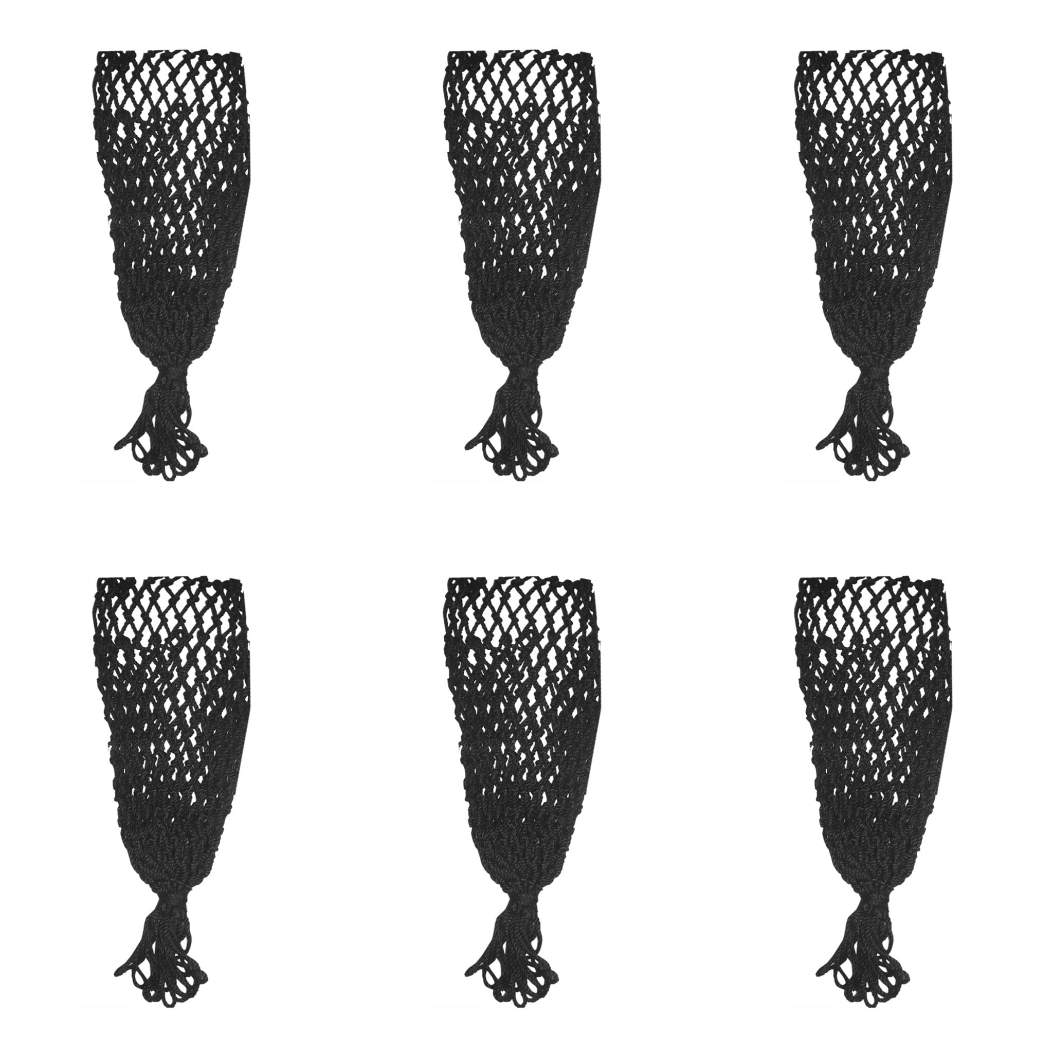 Buy Pool Snooker Billiard Table Cotton Pockets Bag Nets 6 x Black Net ...