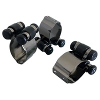 Pool Snooker Billiard Table Cue Rack Parts BLACK CHROME Cue Clips