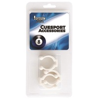Pool Snooker Billiard Table Cue Rack Parts Nylon Pack of 3 White