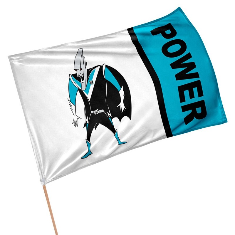 Buy Port Adelaide Power AFL Retro Mascot Design GAME DAY Pole Flag ...