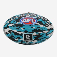 Port Adelaide Power AFL Size 5 Camo Synthetic Footy Football