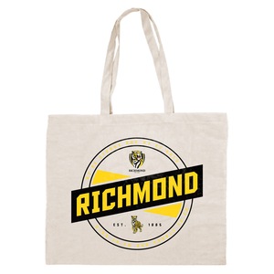 Richmond Tigers AFL Canvas Tote Carry Shopping Grocery Bag