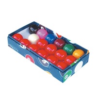 Pool Snooker Billiard Table Balls 2 inch 17 Ball Set Colour Box
