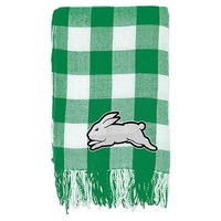 South Sydney Rabbitohs NRL Rugby League TARTAN Fabric Large Throw Blanket
