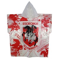 St George Illawarra Dragons NRL Adult Poncho Rain Coat Jacket