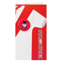 St George Illawarra Dragons NRL Greeting Card with Badge Birthday Christmas Mothers day Fathers Day