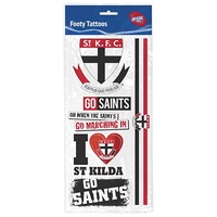 St Kilda Saints AFL Temporary TATTOO Sheet