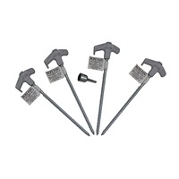 Supa Peg Galvanized Steel Hex Head Screw Peg Camping Kit Socket Adapter